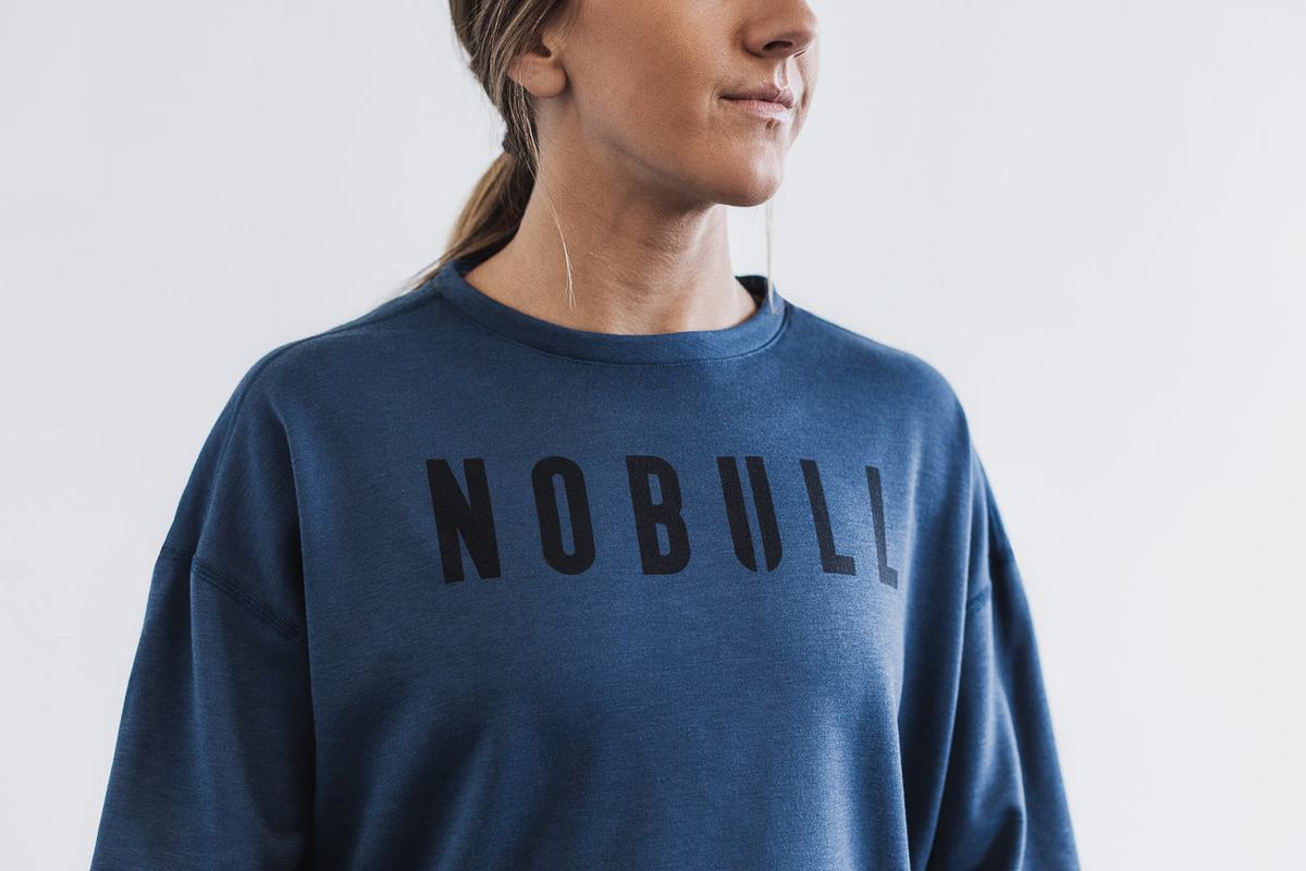 Nobull Crew Women's Sweatshirts Navy | Australia (AP4183)